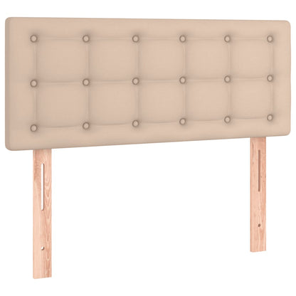 Box Spring Postel S Matrací Cappuccino 120X190 Cm Umělá Kůže