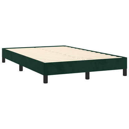 Box Spring Postel S Matrací Tmavě Zelená 120X190 Cm Samet