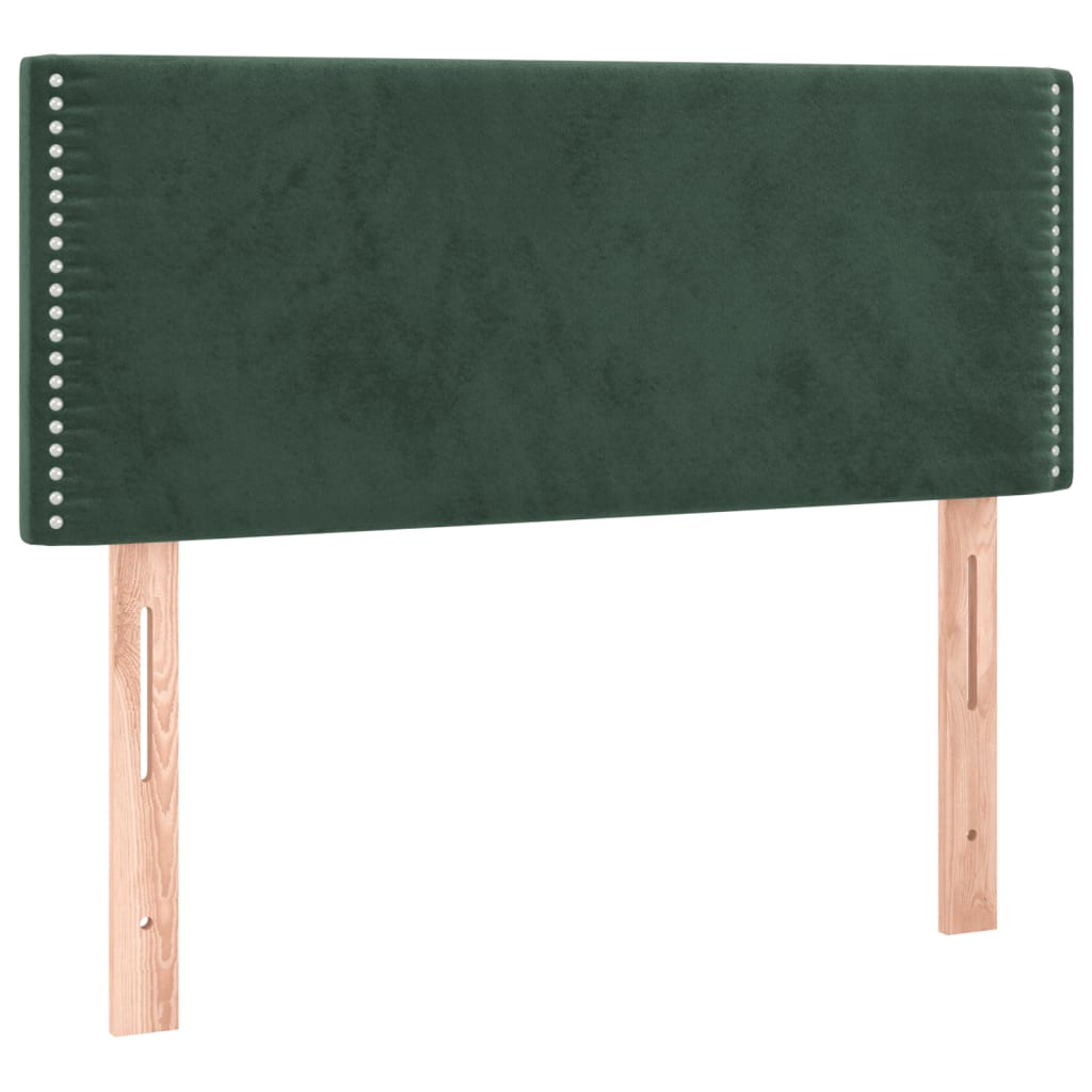Box Spring Postel S Matrací Tmavě Zelená 120X190 Cm Samet