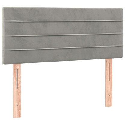 Box Spring Postel S Matrací Světle Šedá 120X190 Cm Samet