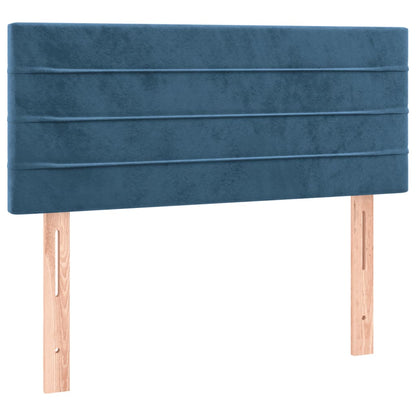 Box Spring Postel S Matrací Tmavě Modrá 120X190 Cm Samet