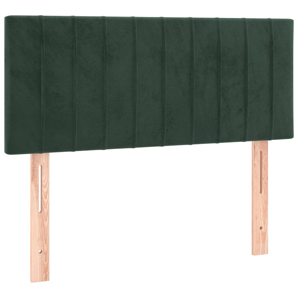 Box Spring Postel S Matrací Tmavě Zelená 120X190 Cm Samet