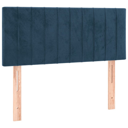 Box Spring Postel S Matrací Tmavě Modrá 120X190 Cm Samet