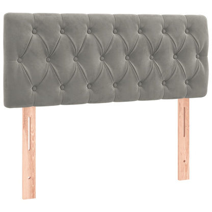 Box Spring Postel S Matrací Světle Šedá 120X190 Cm Samet