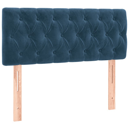 Box Spring Postel S Matrací Tmavě Modrá 120X190 Cm Samet