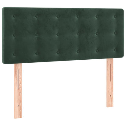 Box Spring Postel S Matrací Tmavě Zelená 120X190 Cm Samet