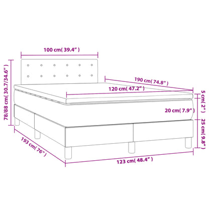 Box Spring Postel S Matrací Tmavě Zelená 120X190 Cm Samet