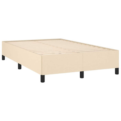 Box Spring Postel S Matrací Textil Krémová