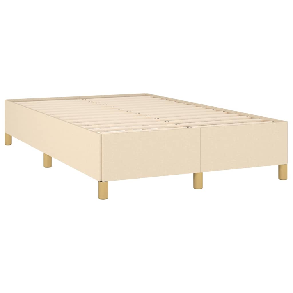 Box Spring Postel S Matrací Textil Krémová