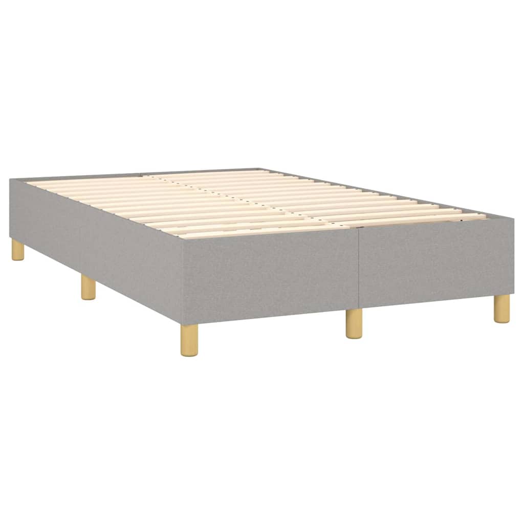 Box Spring Postel S Matrací Textil Světle Šedá