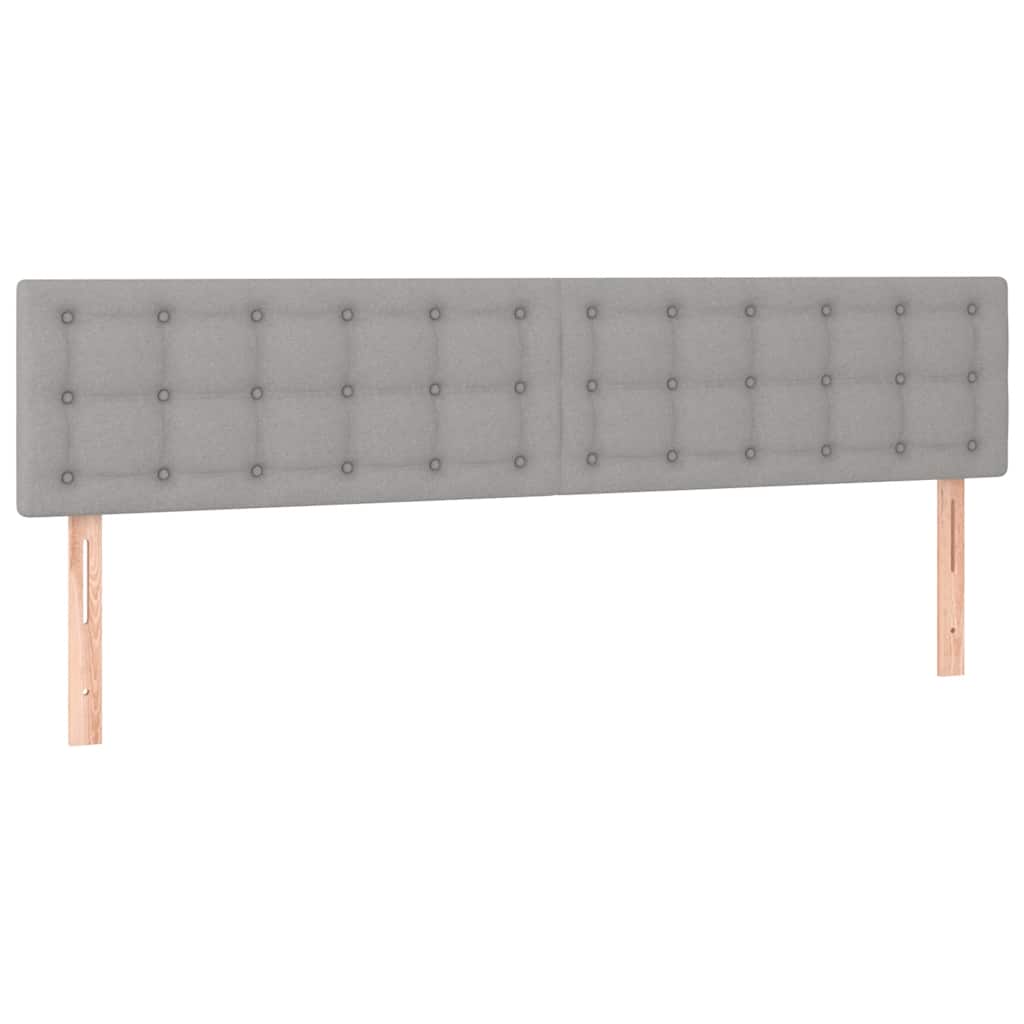 Box Spring Postel S Matrací Textil Světle Šedá