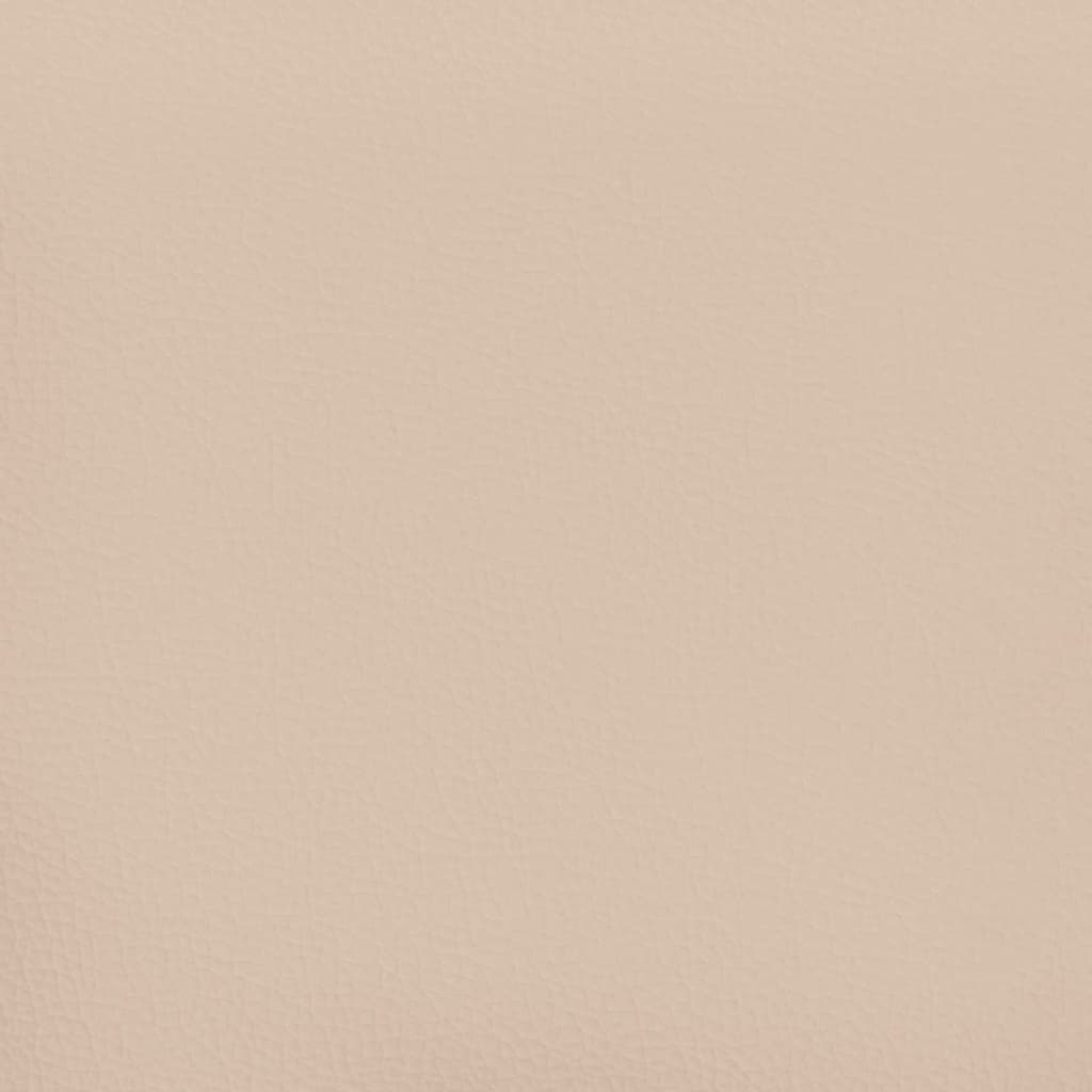 Box Spring Postel S Matrací Umělá Kůže Cappuccino