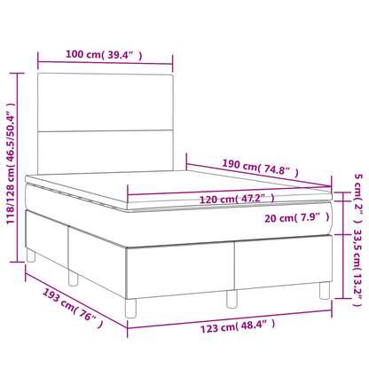 Box Spring Postel S Matrací Umělá Kůže Cappuccino