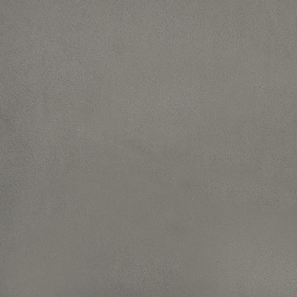 Box Spring Postel S Matrací Samet Světle Šedá