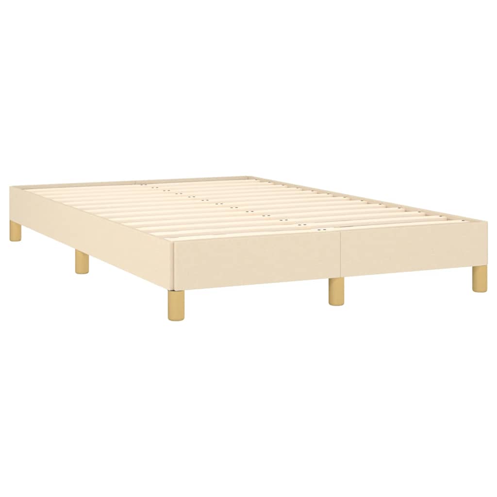 Box Spring Postel S Matrací A Led Textil Krémová