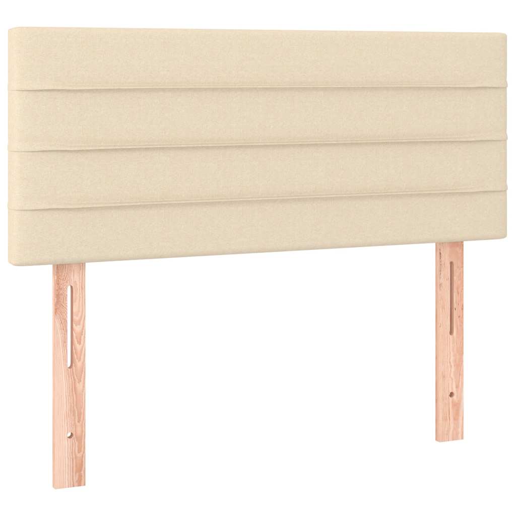 Box Spring Postel S Matrací A Led Textil Krémová