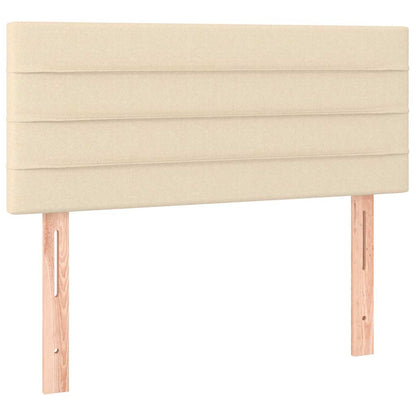 Box Spring Postel S Matrací A Led Textil Krémová
