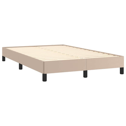 Box Spring Postel Matrace A Led Cappuccino 120X190Cm Umělá Kůže