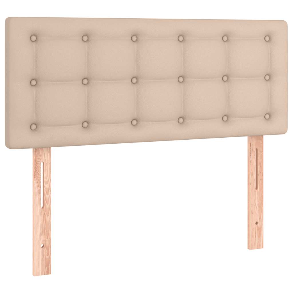 Box Spring Postel Matrace A Led Cappuccino 120X190Cm Umělá Kůže