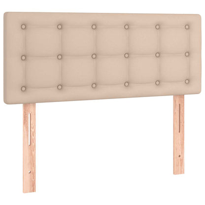 Box Spring Postel Matrace A Led Cappuccino 120X190Cm Umělá Kůže