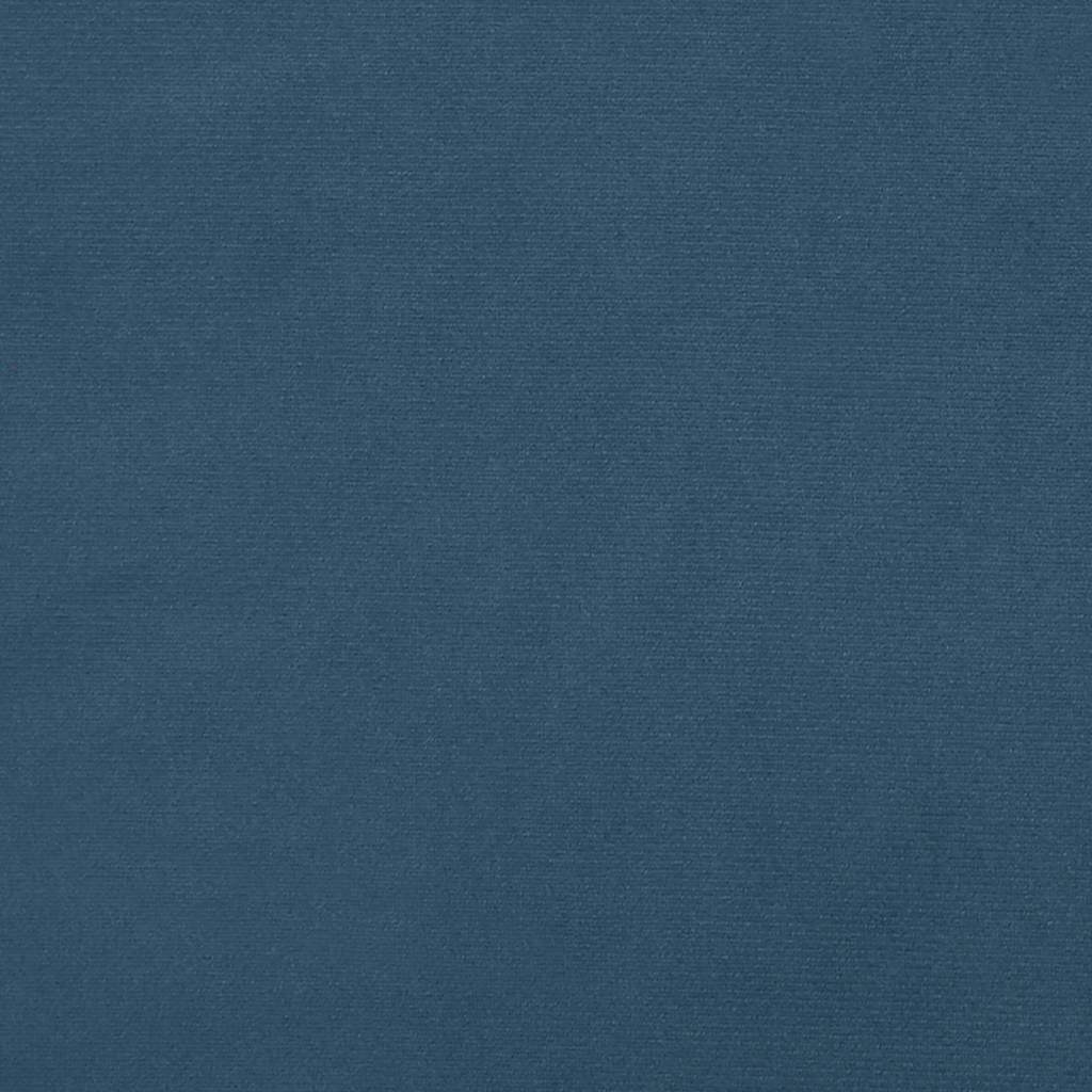 Box Spring Postel S Matrací A Led Tmavě Modrá 120X190 Cm Samet