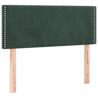 Box Spring Postel S Matrací A Led Tmavě Zelená 120X190 Cm Samet