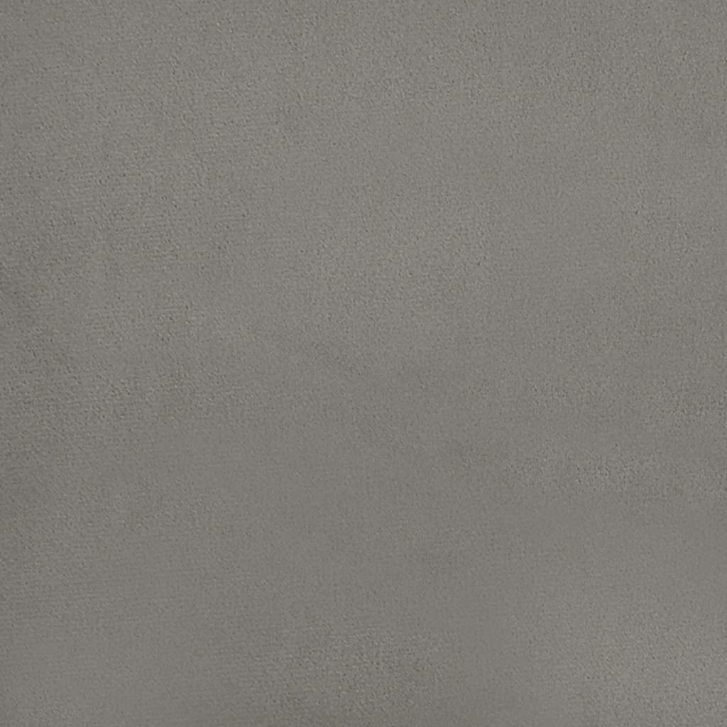Box Spring Postel S Matrací A Led Světle Šedá 120X190 Cm Samet