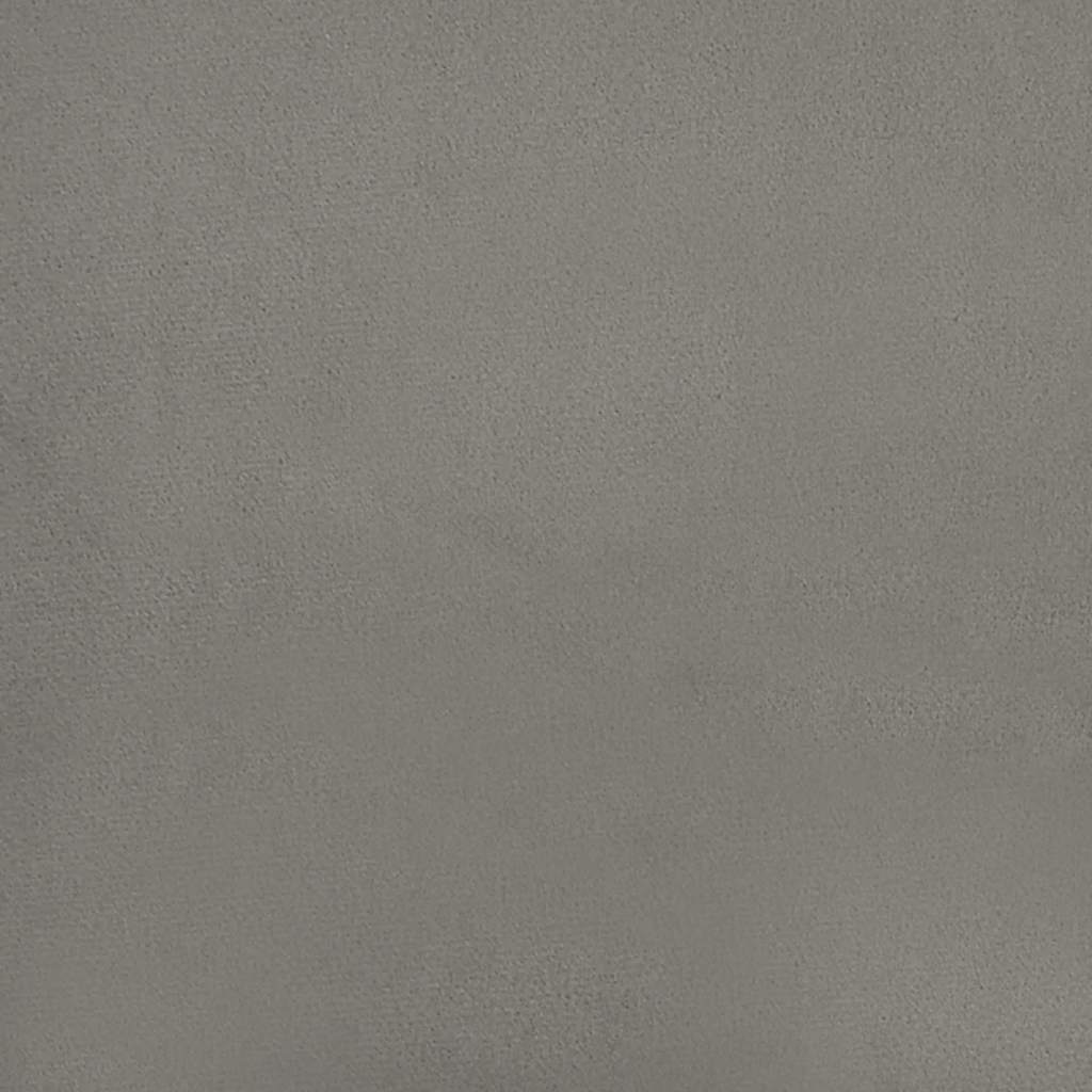 Box Spring Postel S Matrací A Led Světle Šedá 120X190 Cm Samet