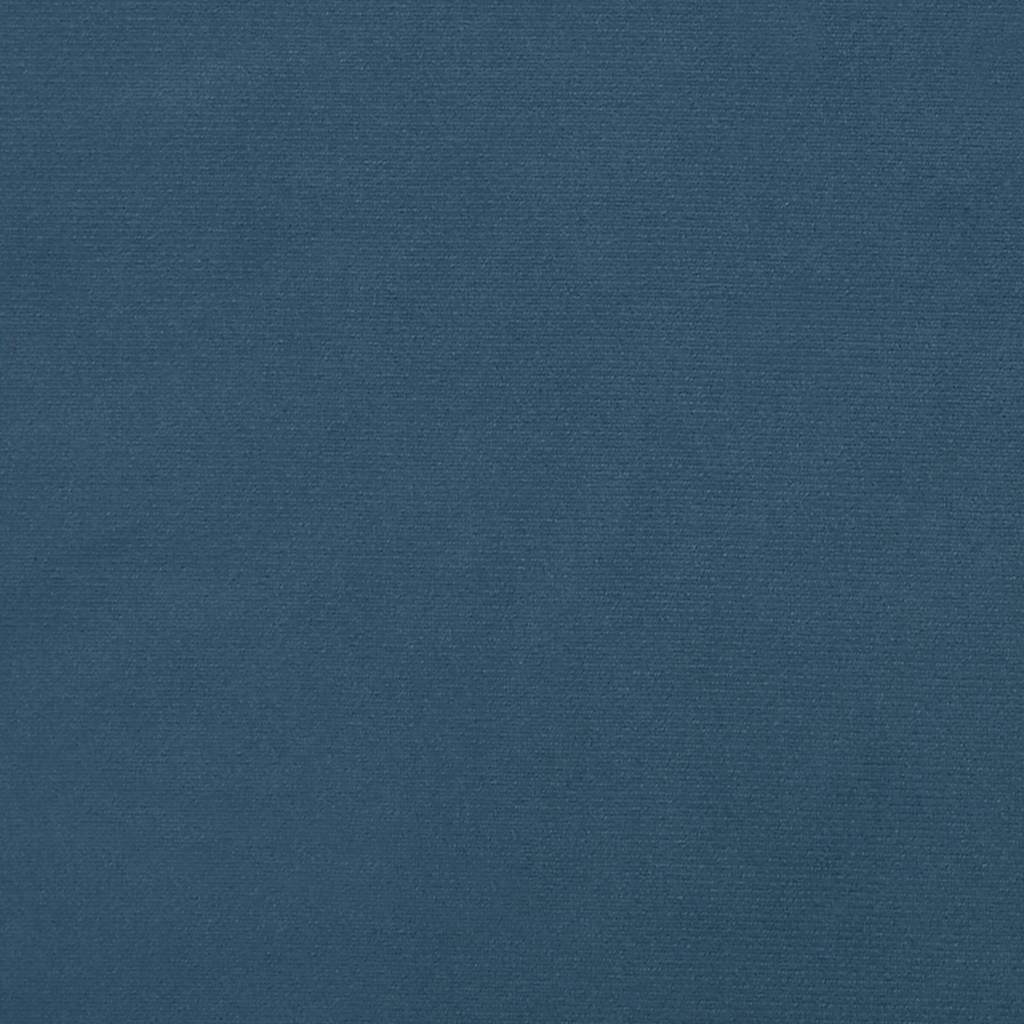 Box Spring Postel S Matrací A Led Tmavě Modrá 120X190 Cm Samet