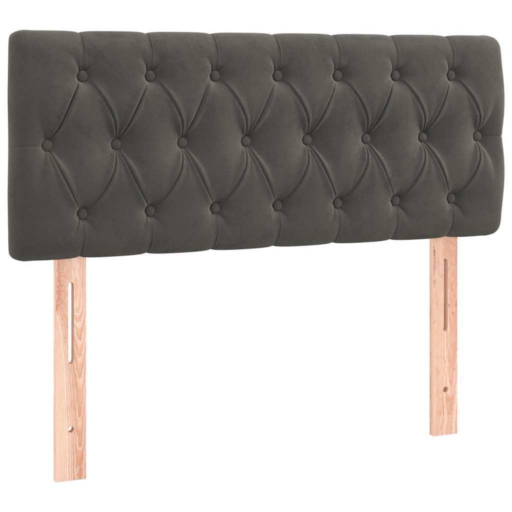 Box Spring Postel S Matrací A Led Samet Tmavě Šedá