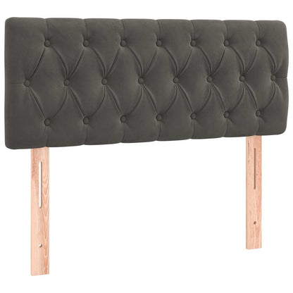 Box Spring Postel S Matrací A Led Samet Tmavě Šedá