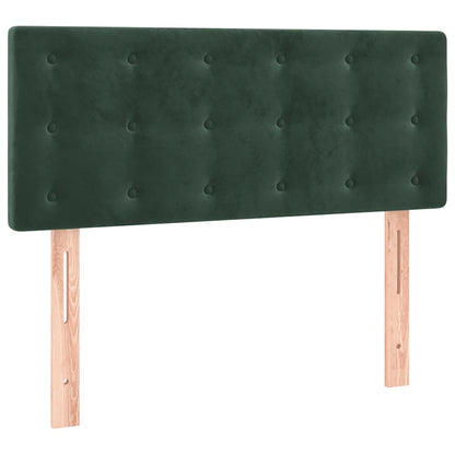 Box Spring Postel S Matrací A Led Tmavě Zelená 120X190 Cm Samet