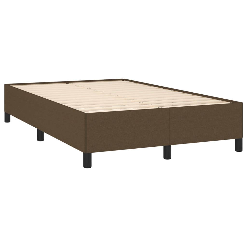 Box Spring Postel S Matrací A Led Textil Tmavě Hnědá