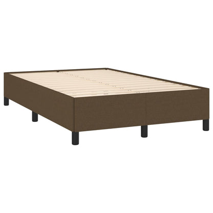 Box Spring Postel S Matrací A Led Textil Tmavě Hnědá