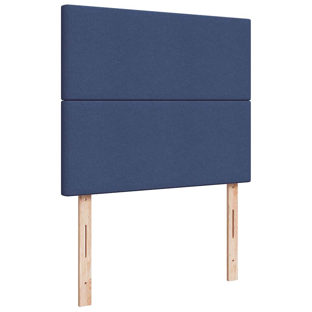 Box Spring Postel S Matrací A Led Textil Modrá
