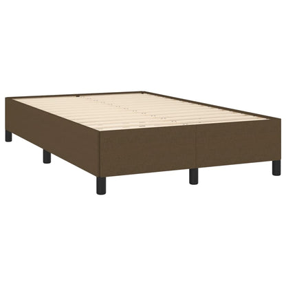 Box Spring Postel S Matrací A Led Tmavě Hnědá 120X190 Cm Textil
