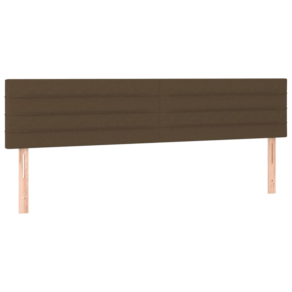 Box Spring Postel S Matrací A Led Tmavě Hnědá 120X190 Cm Textil