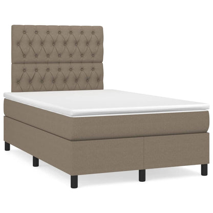 Box Spring Postel S Matrací A Led Textil Taupe
