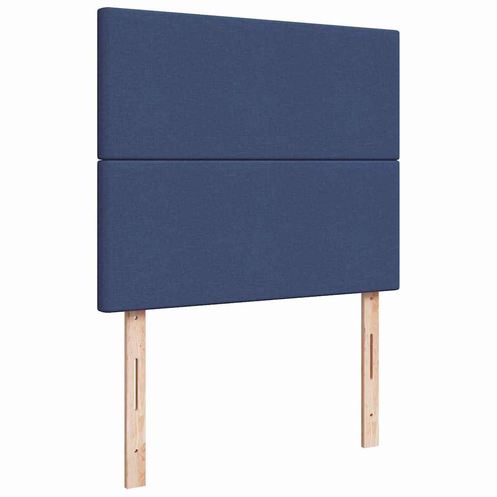 Box Spring Postel S Matrací A Led Textil Modrá