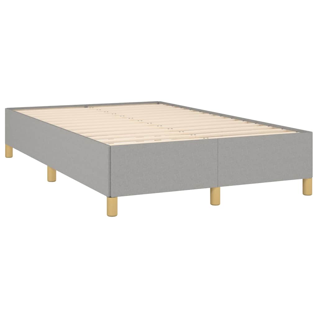 Box Spring Postel S Matrací A Led Textil Světle Šedá