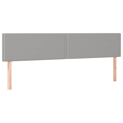 Box Spring Postel S Matrací A Led Textil Světle Šedá