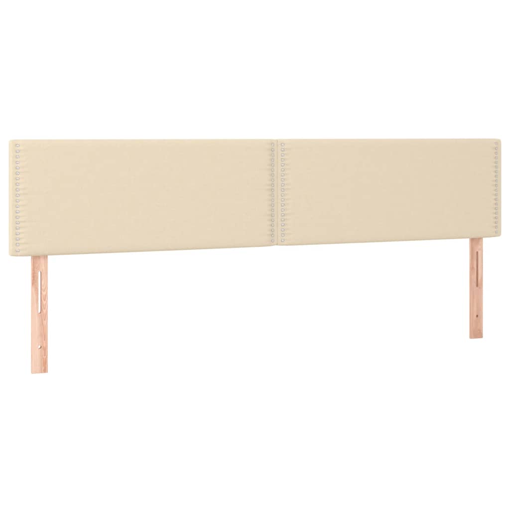 Box Spring Postel S Matrací A Led Textil Krémová