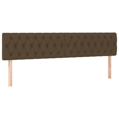 Box Spring Postel S Matrací A Led Tmavě Hnědá 120X190 Cm Textil