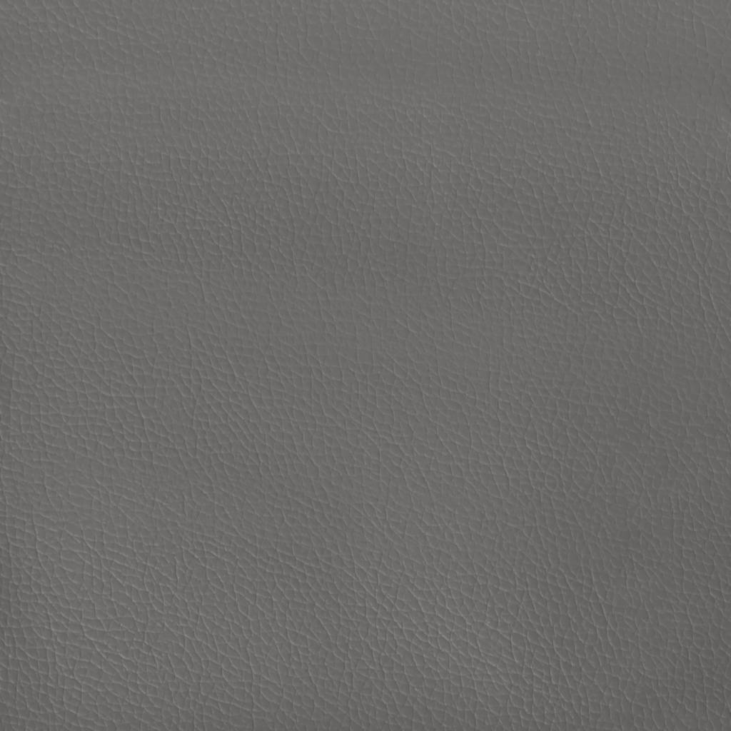 Box Spring Postel S Matrací A Led Šedá Umělá Kůže Šedá