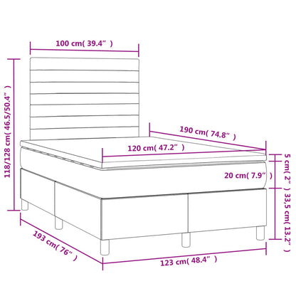 Box Spring Postel S Matrací A Led Samet Tmavě Zelená