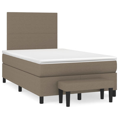 Box Spring Postel S Matrací Textil Taupe