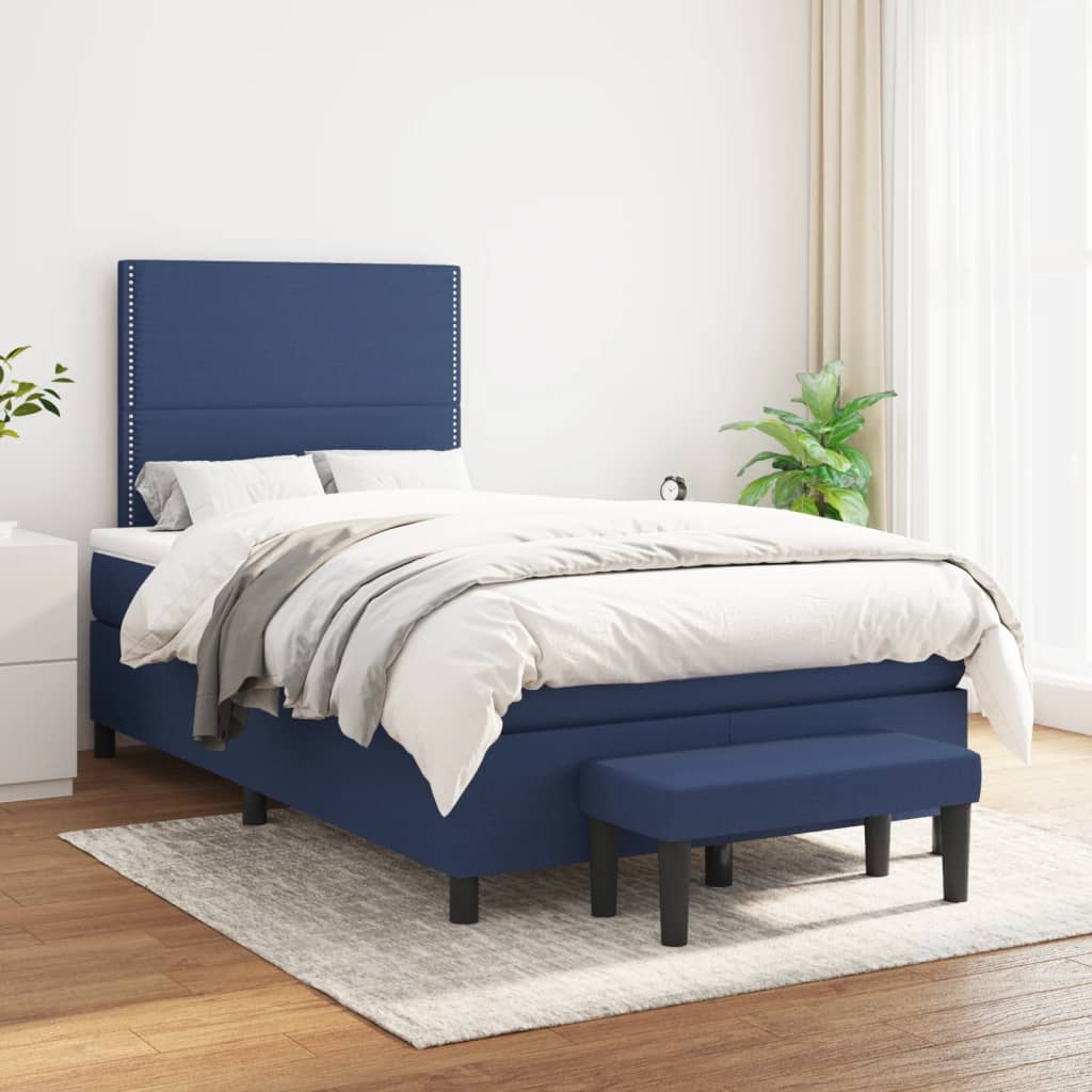 Box Spring Postel S Matrací Černá 120X190 Cm Textil