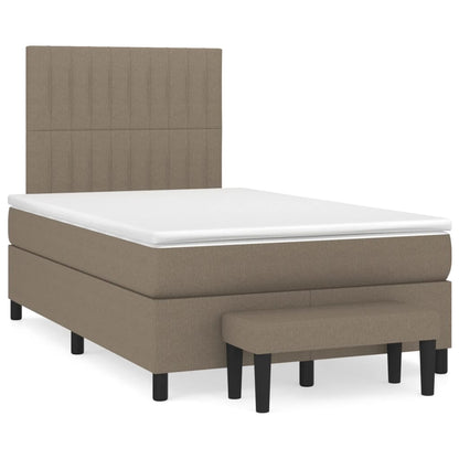 Box Spring Postel S Matrací Textil Taupe