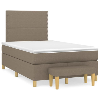 Box Spring Postel S Matrací Textil Taupe