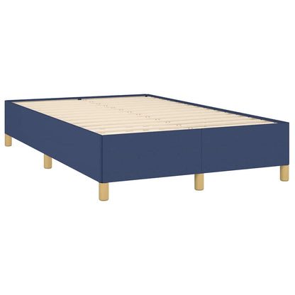 Box Spring Postel S Matrací Černá Textil Modrá